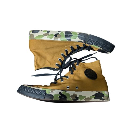NWOT! CONVERSE CHUCK TAYLOR ALL STAR! TAN AND CAMO GREEN/BLACK SNEAKERS! SZ 11.5 - Picture 7 of 10